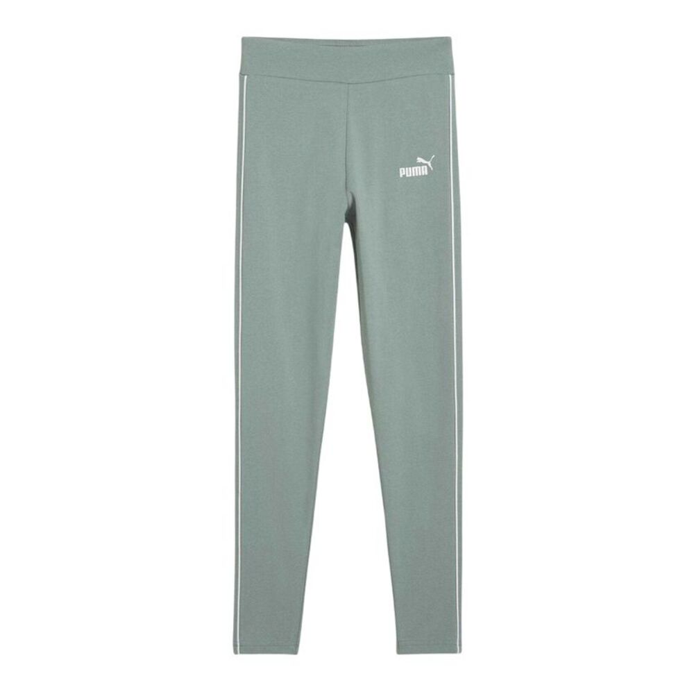 Puma Childrens/Kids Side Stripe Running Leggings / Green